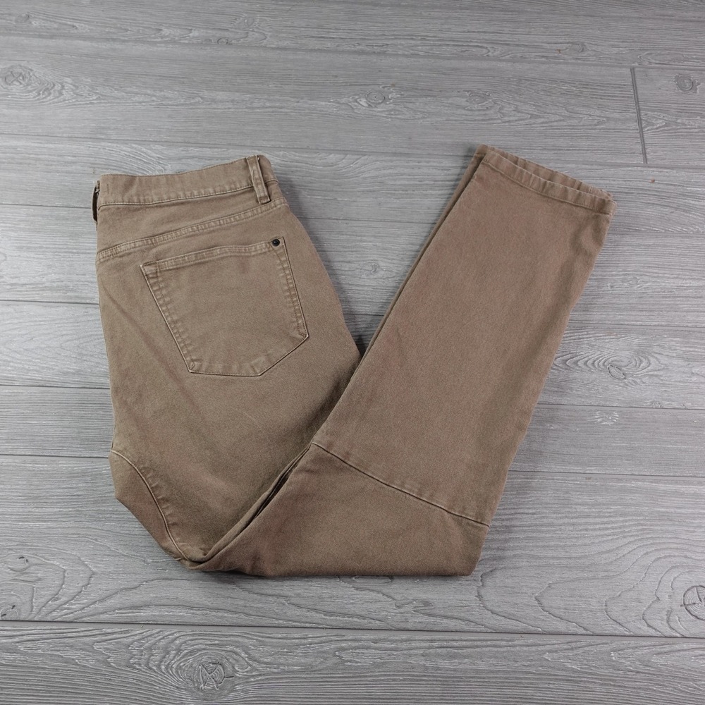 Proof Huckberry Rover Pants Mens 33x32 Slim Fit Brown Stretch Canvas Chino Work